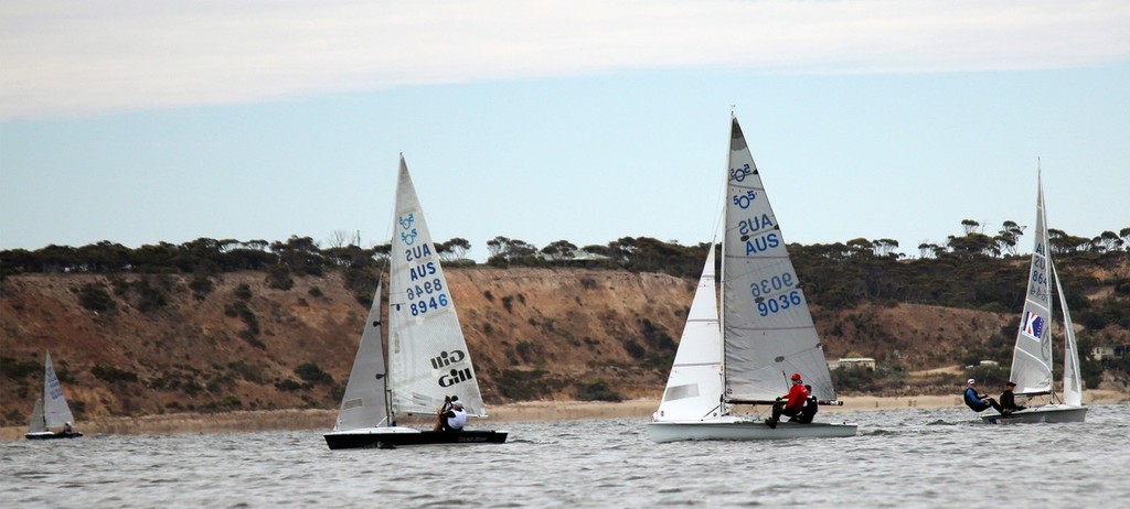 Tight racing in the southerly breezes - 55th International 505 Australian Nationals © Port Vincent Race Committee